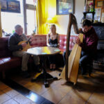 Aiden Beirne, Rachel Noone and Fiachra Guihen playing The Leprechaun Jig and Gallager's Frolics in Roddy's Bar