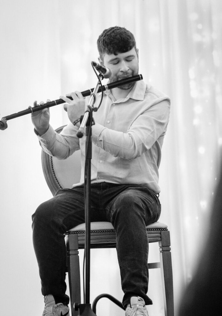 Michael Fitzgibbon playing the flute